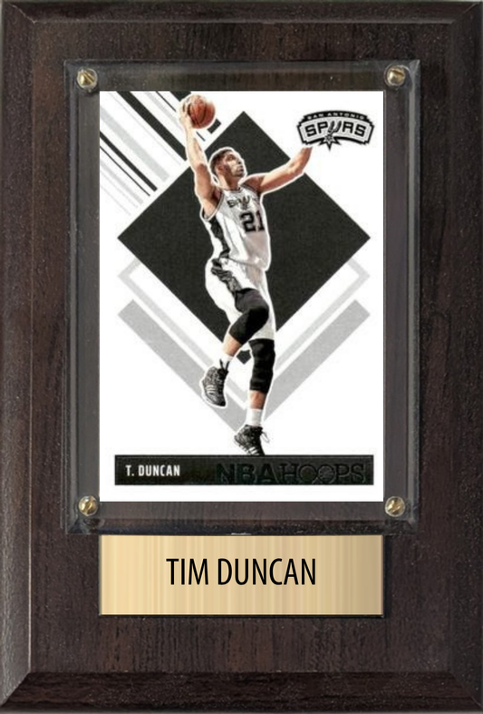 Tim Duncan 4x6 plaque