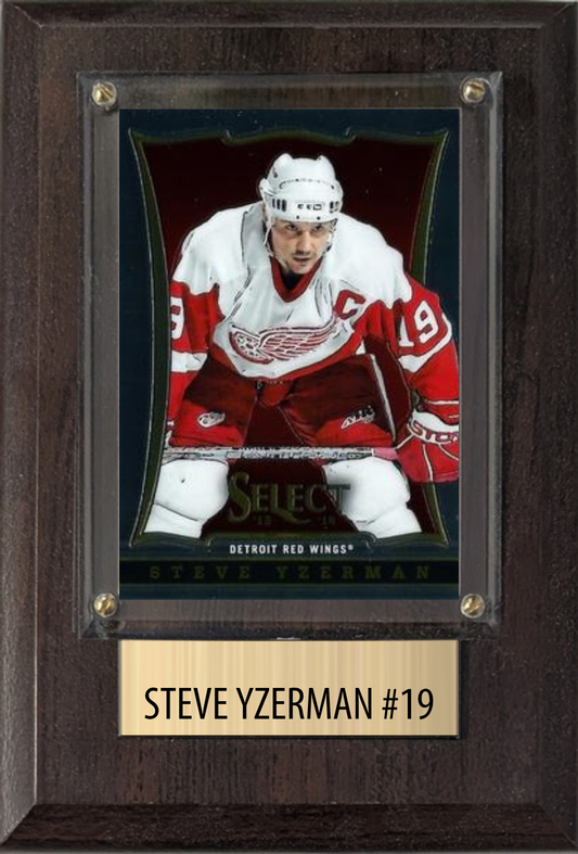 Steve Yzerman 4x6 Plaque