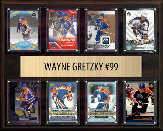 Wayne Gretzky Edmonton Oilers HOF Fan Gift Plaque 12x15 8 Cards Upper Deck Parkhurst O-Pee-Chee Topps 2024 2025 2026