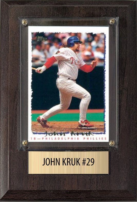 John Kruk Philadelphia Phillies 4x6 plaque
