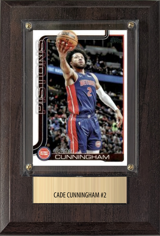 Cade Cunningham #2 4x6 plaque