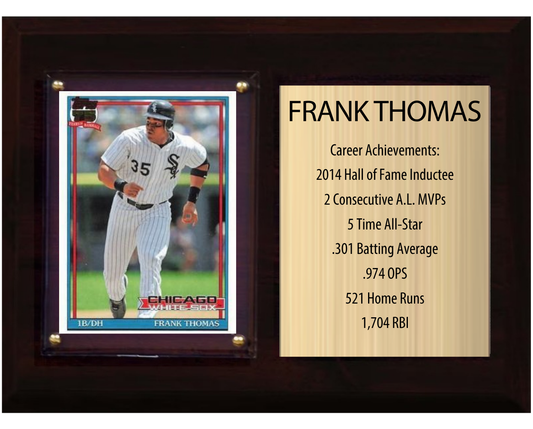 Frank Thomas HOF 6x8 stats plaque