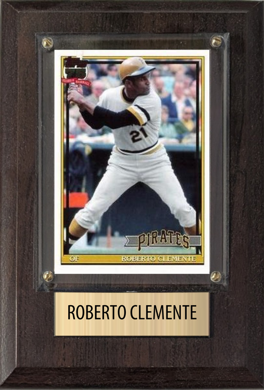 Roberto Clemente 4x6 plaque