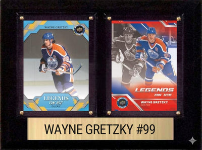 Wayne Gretzky Edmonton Oilers HOF Fan Gift Plaque 6x8 2 Cards Upper Deck Parkhurst O-Pee-Chee Topps 2024 2025 2026