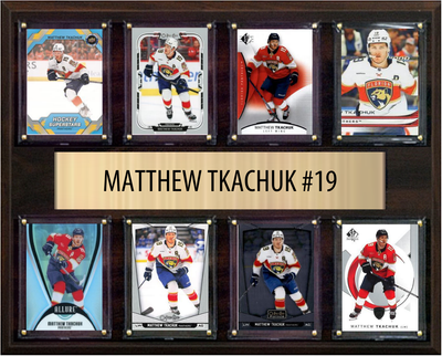 Matthew Tkachuk Florida Panthers Fan Gift Plaque 12x15 8 Cards Upper Deck, Parkhurst, O-Pee-Chee, Topps 2024 2025 2026