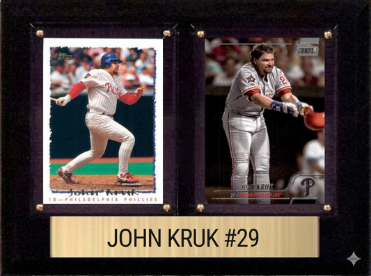 John Kruk Philadelphia Phillies plaque 6x8