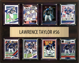 Lawrence Taylor New York Giants HOF Fan Gift Plaque 12x15 8 Cards Topps Donruss Panini 2024 2025 2026