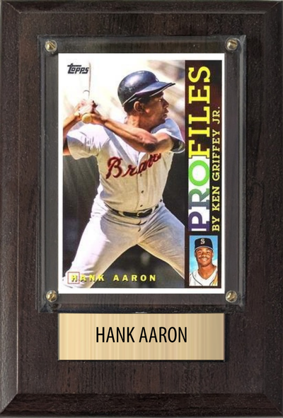 Hank Aaron 4x6 plaque