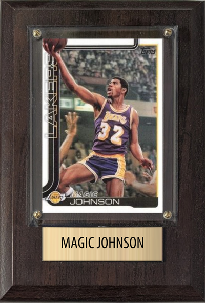 Magic Johnson Los Angeles Lakers 4x6 plaque
