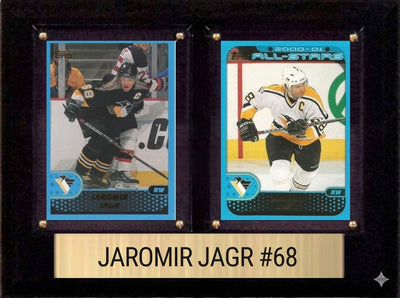 Jaromir Jagr Pittsburgh Penguins HOF Fan Gift Plaque 6x8 2 Cards Upper Deck Parkhurst O-Pee-Chee Topps 2024 2025 2026
