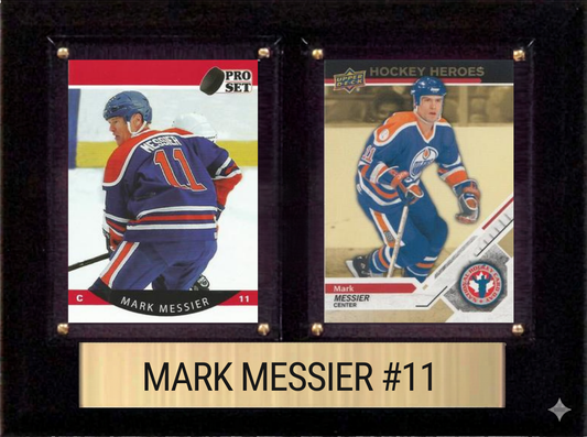 Mark Messier Edmonton Oilers HOF Fan Gift Plaque 6x8 2 Cards Upper Deck Parkhurst O-Pee-Chee Topps 2024 2025 2026