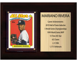 Mariano Rivera New York Yankees HOF Fan Gift Plaque 6x8 Stats 1 Card Topps Donruss Panini 2024 2025 2026