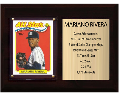 Mariano Rivera Hall of Fame Plaque