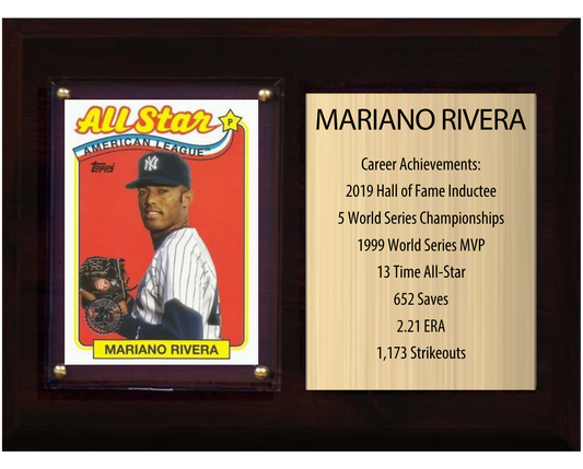 Mariano Rivera Hall of Fame Plaque