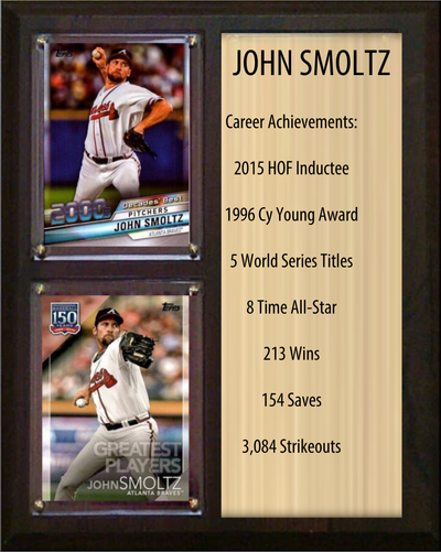 John Smoltz Hall of Fame Plaque