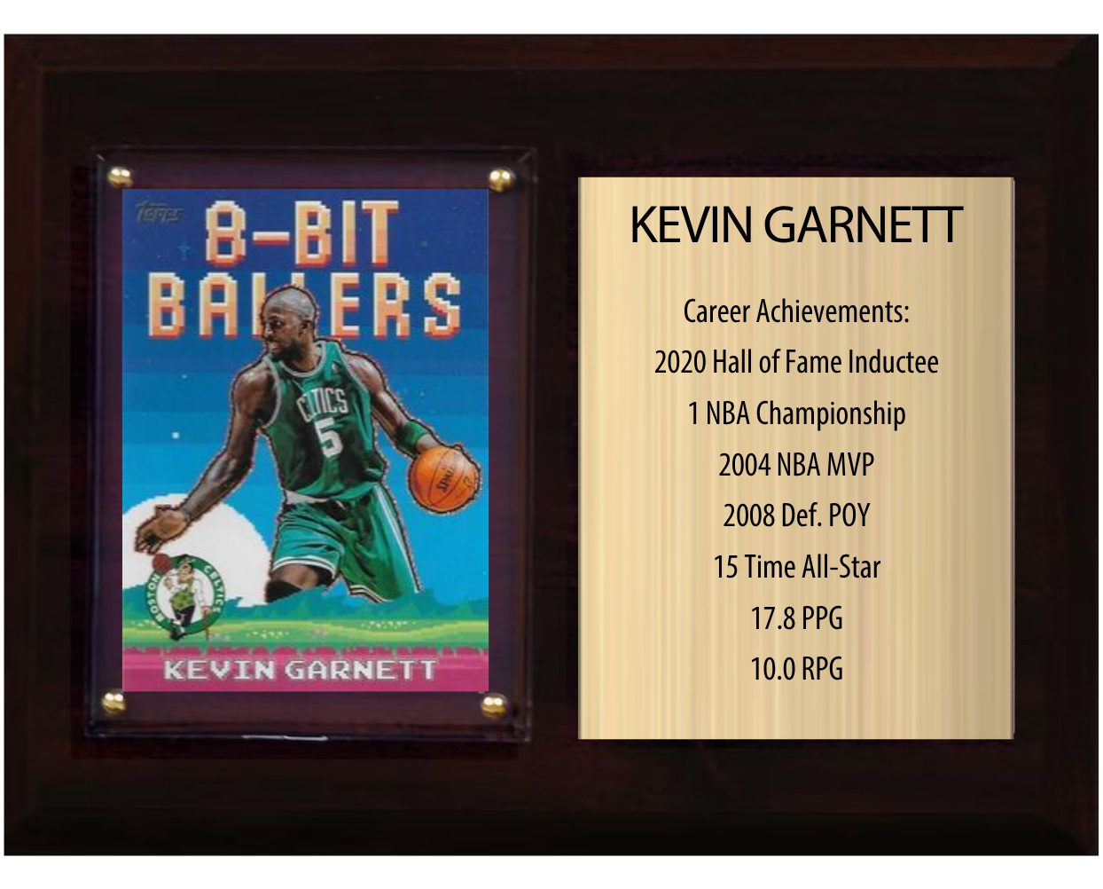 Kevin Garnett Boston Celtics HOF Plaque 6x8