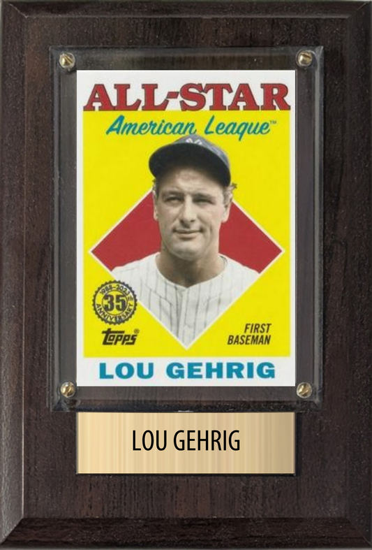 Lou Gehrig 4x6 plaque