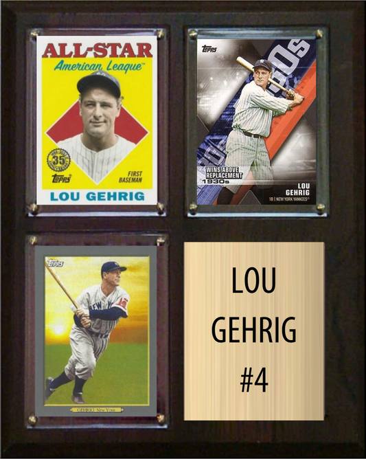 Lou Gehrig New York Yankees 8x10 plaque