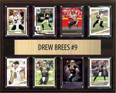 Drew Brees New Orleans Saints 2026 Hall of Fame Plaque 12x15 Donruss 8 Cards