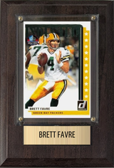 Brett Favre Green Bay Packers HOF Fan Gift Plaque 4x6 1 Card Donruss Score Panini Topps Prizm 2024 2025 2026
