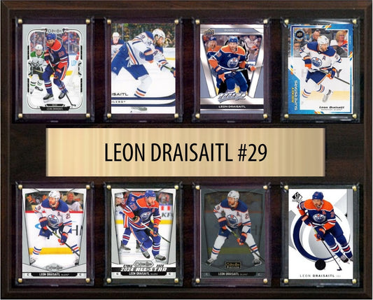 Leon Draisaitl #29 Hockey Card Plaque 12x15