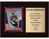 David Robinson San Antonio Spurs HOF Fan Gift Plaque 6x8 Stats 1 Card Panini Donruss Hoops Prizm Topps 2024 2025 2026