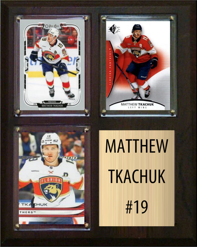 Matthew Tkachuk Florida Panthers Fan Gift Plaque 8x10 3 Cards Upper Deck, Parkhurst, O-Pee-Chee, Topps 2024 2025 2026
