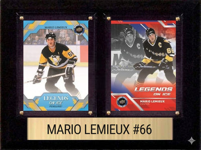 Mario Lemieux Pittsburgh Penguins HOF Fan Gift Plaque 6x8 2 Cards Upper Deck Parkhurst O-Pee-Chee Topps 2024 2025 2026