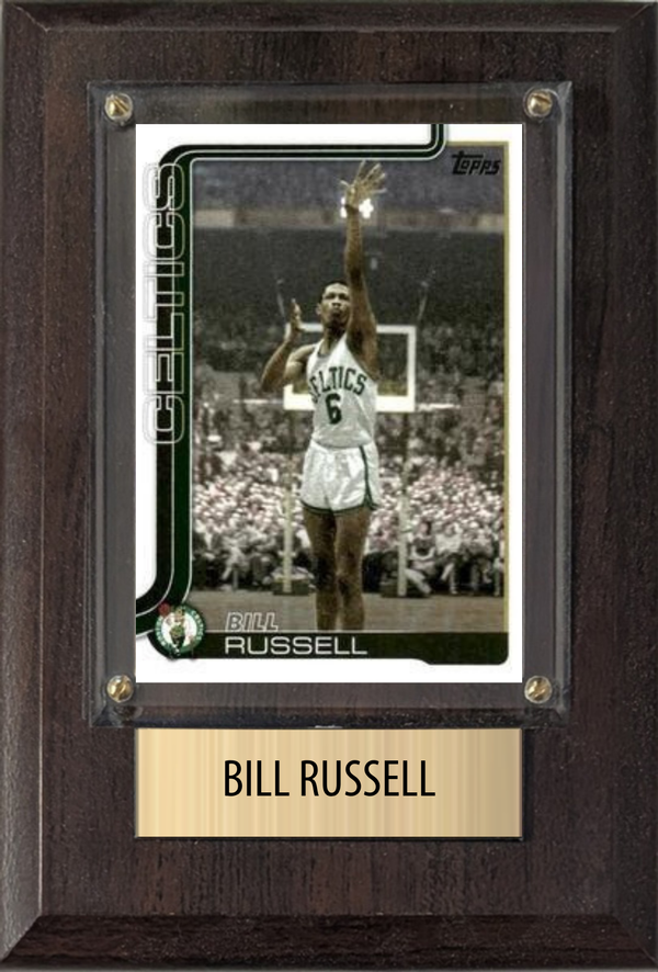Bill Russell Boston Celtics 4x6 plaque