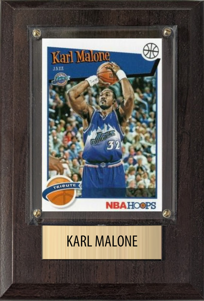 Karl Malone 4x6 plaque