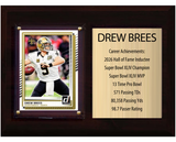 Drew Brees New Orleans Saints 2026 Hall of Fame Stats Plaque 6x8 Donruss