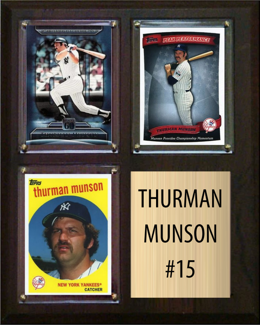 Thurman Munson 8x10 plaque