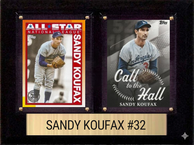 Sandy Koufax Los Angeles Dodgers 6x8 Baseball Card Plaque