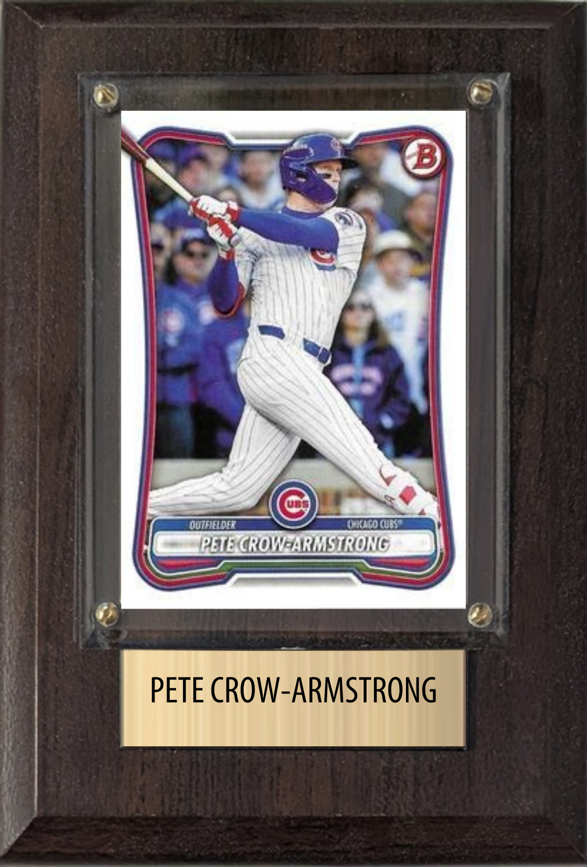 Pete Crow-Armstrong Chicago Cubs 4x6 Baseball Card Plaque