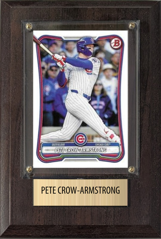 Pete Crow-Armstrong Chicago Cubs 4x6 Baseball Card Plaque