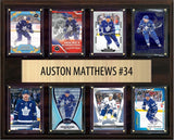 Auston Matthews Toronto Maple Leafs Fan Gift Plaque 12x15 8 Cards Upper Deck, Parkhurst, O-Pee-Chee, Topps 2024 2025 2026