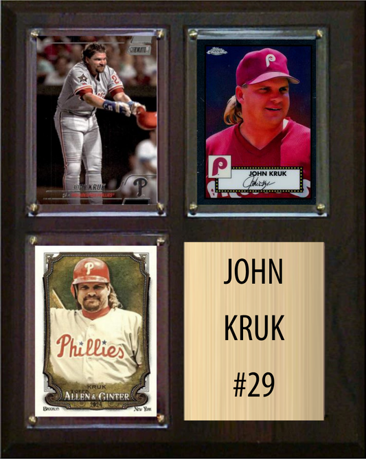 John Kruk Philadelphia Phillies plaque 8x10