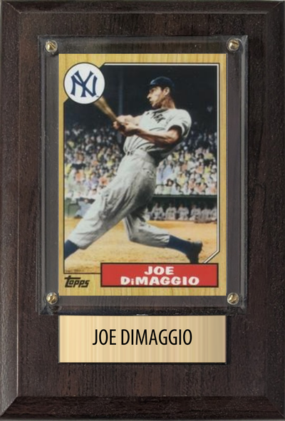 Joe DiMaggio 4x6 plaque