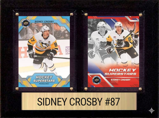 Sidney Crosby Pittsburgh Penguins #87 6x8 plaque with 2026 and 2025 NHCD cards