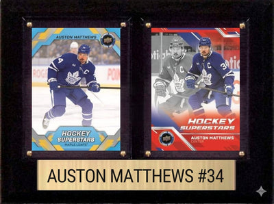 Auston Matthews 6x8 Hockey Card Plaque