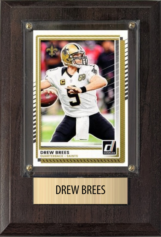 Drew Brees New Orleans Saints 2026 Hall of Fame Plaque 4x6 Donruss