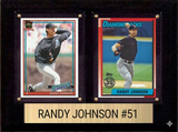 Randy Johnson Arizona Diamondbacks HOF Fan Gift Plaque 6x8 2 Cards Topps Donruss Panini 2024 2025 2026
