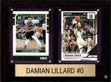 Damian Lillard Portland Trail Blazers Fan Gift Plaque 6x8 2 Cards Panini, Donruss, Hoops, Prizm, Topps 2024 2025 2026