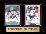 Connor Hellebuyck Winnipeg Jets Fan Gift Plaque 6x8 2 Cards Upper Deck 2024 2025 2026