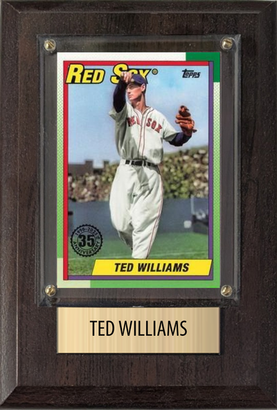Ted Williams Boston Red Sox 4x6 plaque