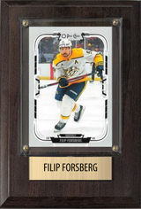 Filip Forsberg Nashville Predators Fan Gift Plaque 4x6 1 Card Upper Deck 2024 2025 2026