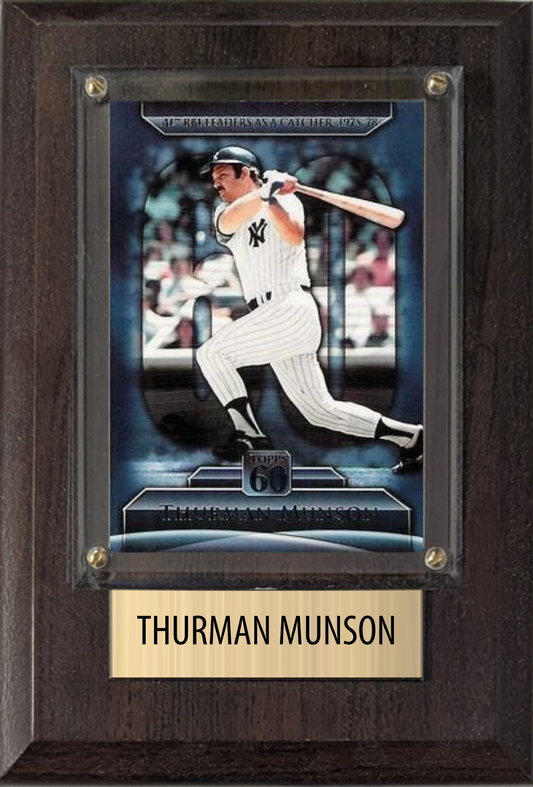 Thurman Munson 4x6 plaque