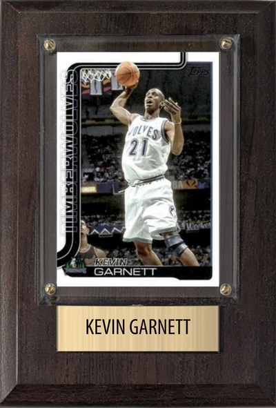 Kevin Garnett Timberwolves 4x6 plaque