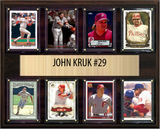 John Kruk Philadelphia Phillies Fan Gift Plaque 12x15 8 Cards Topps Fleer Upper Deck Donruss