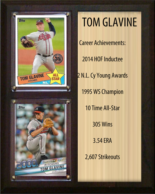 Tom Glavine Atlanta Braves HOF Plaque 8x10